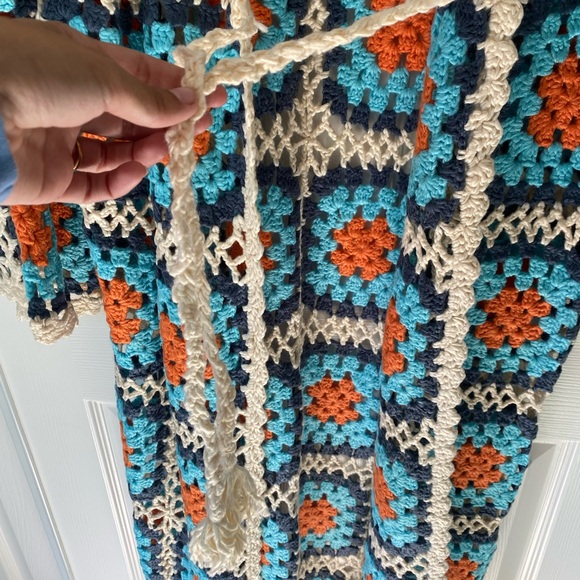 NWOT POL Longline Crochet Knit Cardigan with Front Tassel Tie - Picture 6 of 6